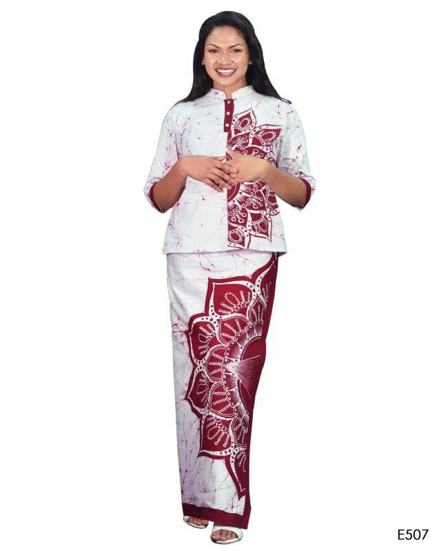 Women's Matching Batik Top & Sarong Sets