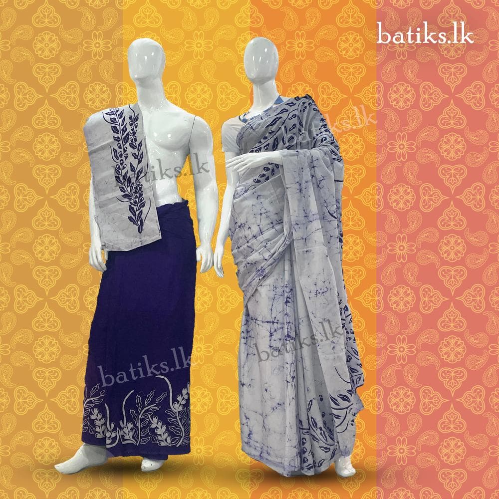 Batik Couple Set (Saree & Sarong) - Main Image